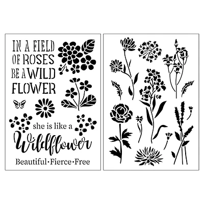 Wildflower Stencils, 7" x 10" by Craft Smart®