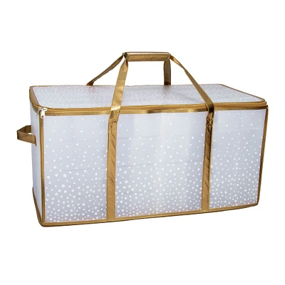 Simplify Gold & White 128ct. Ornament Storage Organizer