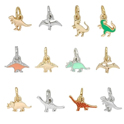 12 Pack: Micro Dinos Charm Mix by Bead Landing™