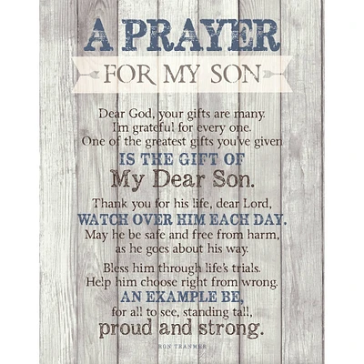 A Prayer For My Son Wall Plaque