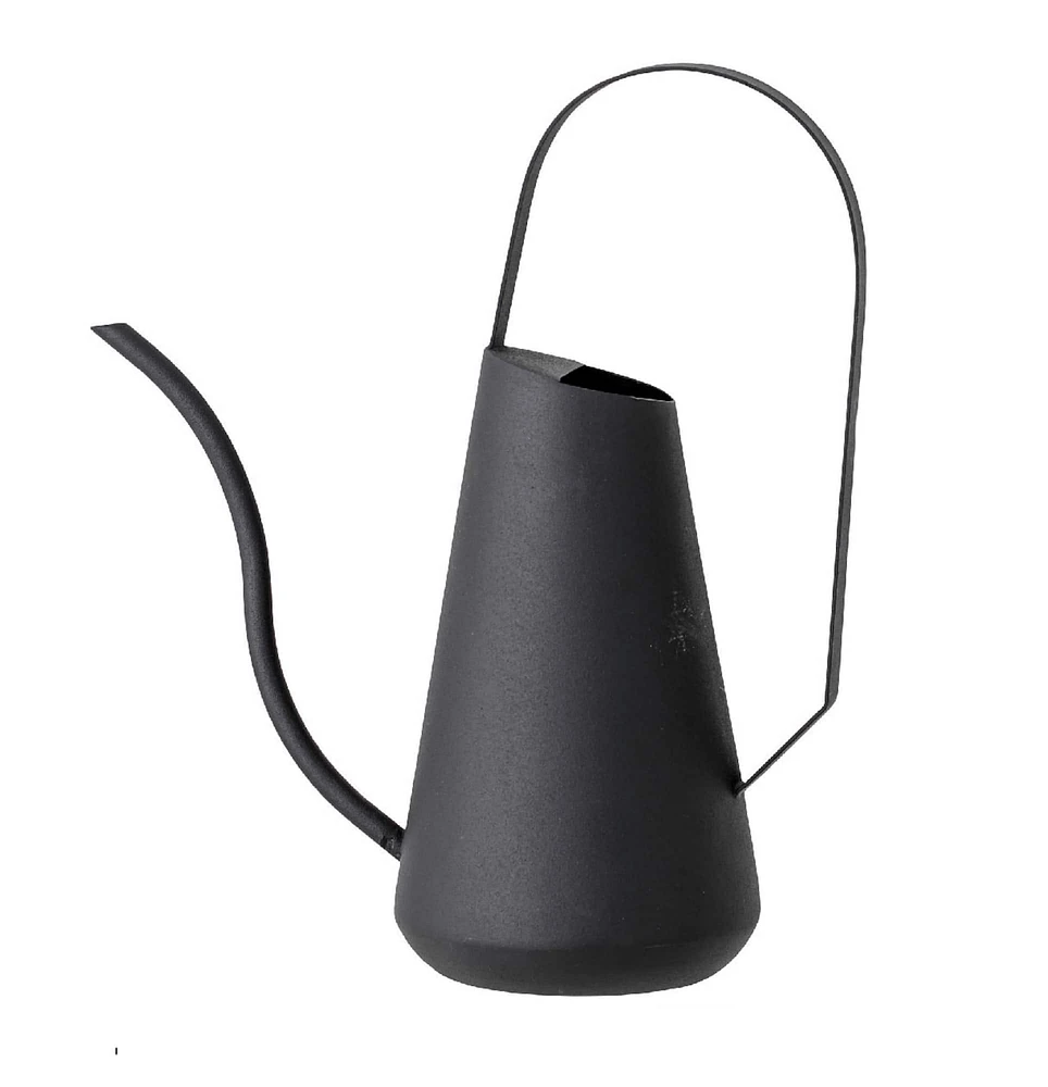 12" Black Metal Watering Can