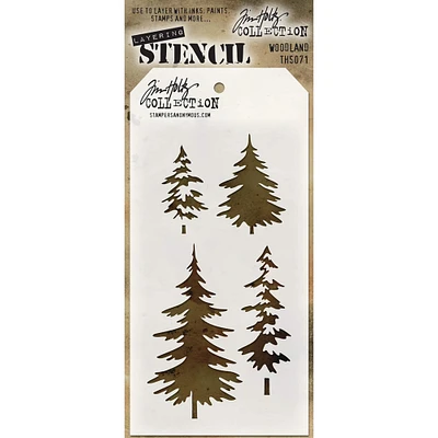 Stampers Anonymous Tim Holtz® Woodland Layered Stencil, 4.125" x 8.5"