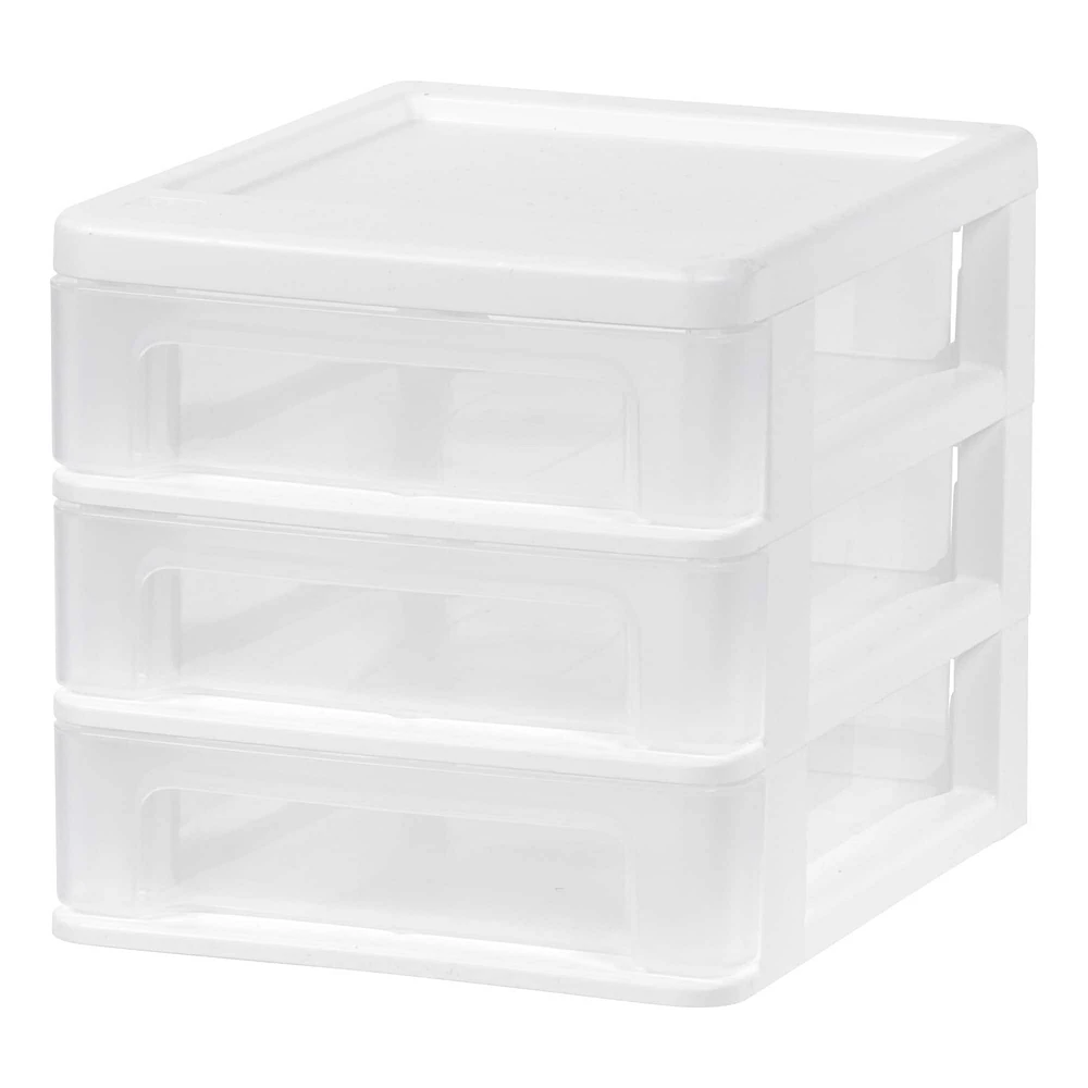 8 Pack: IRIS 7" Clear Tabletop Storage Drawers