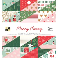 DCWV® Merry Merry Double-Sided Cardstock Mat Stack®, 6" x 6"