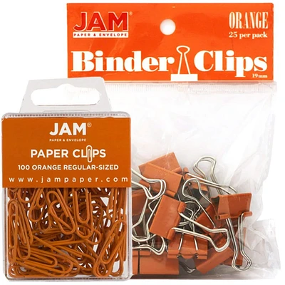 JAM Paper Desk Essentials Paper Clips & Binder Clips Kit