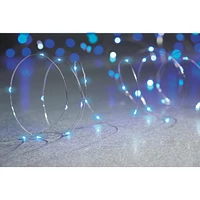 40ct. Blue Silver Wire LED String Lights by Ashland®