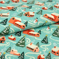 SINGER Christmas Holiday Village Cotton Fabric