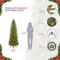 6.5ft. Pre-Lit Fraser Fir Artificial Christmas Tree