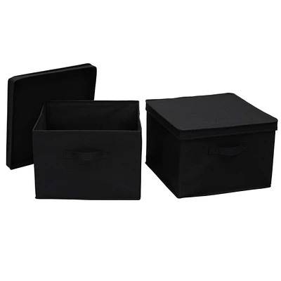 Household Essentials Canvas Storage Boxes with Lids