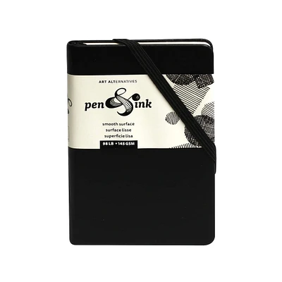 12 Pack: Art Alternatives Pen & Ink Smooth Sketchbook, 3.5" x 5.5"