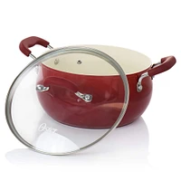 Oster Corbett 8-Piece Red Nonstick Aluminum Cookware Set