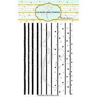 Colorado Craft Company Stripes & Dots Clear Stamps by Anita Jeram