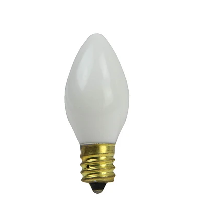 Opaque White Incandescent C7 Replacement Christmas Bulbs, 25ct.