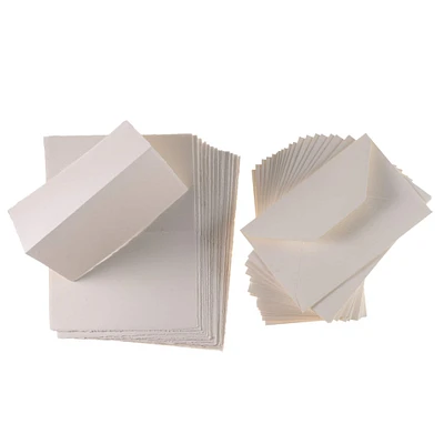 Fabriano 3.3" x 5.1" Medioevalis White Cards & Envelopes, 20ct.
