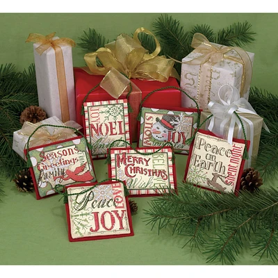 Dimensions® Christmas Sayings Ornaments Counted Cross Stitch Kit