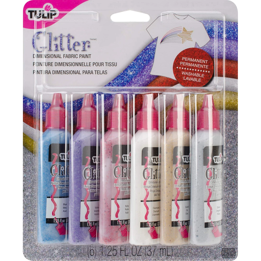 Tulip® 6 Color Dimensional Fabric Paint Set