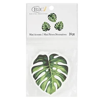 24 Packs: 24 ct. (576 total) Mini Die Cut Monstera Leaf Accents by B2C™