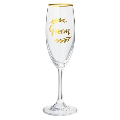 Gold Groom Toasting Flute by Celebrate It™