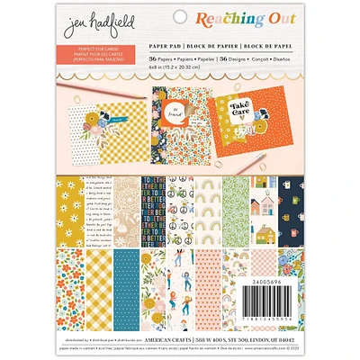 American Crafts™ Jen Hadfield Reaching Out Paper Pad, 6" x 8"