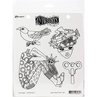 Dyan Reaveley's Dylusions Clockwork Cling Stamp Collection