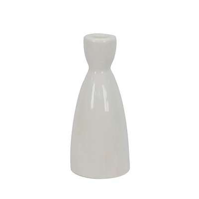 Basic Elements™ 6" White Ceramic Taper Candle Holder by Ashland®