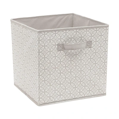 Simplify Gray Boho Collapsible Storage Cube