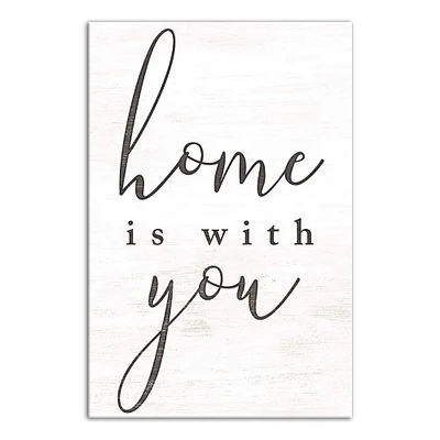 Home is with You 12" x 18" Canvas Wall Art