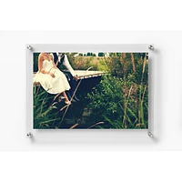 Wexel Art Modern Clear Acrylic Floating Frame with Silver Hardware