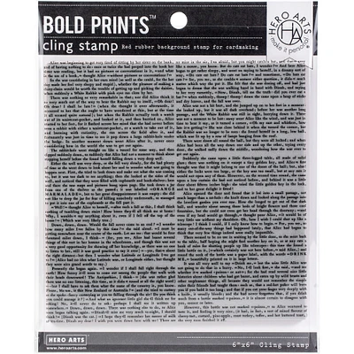 Hero Arts® Bold Prints™ Novel Prose Cling Stamp
