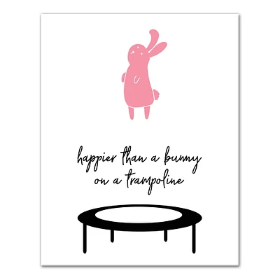 Trampoline Bunny Canvas Wall Art