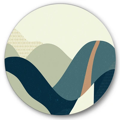 Designart - Abstract Geometric Landscape With Hills