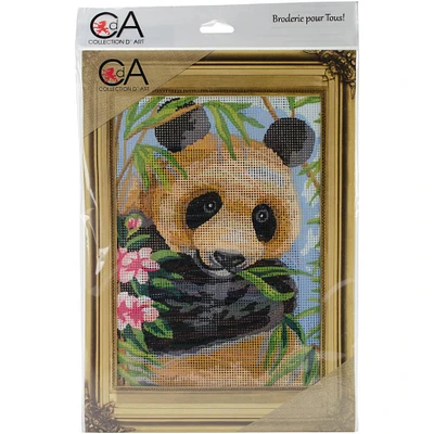 Collection D'Art® Panda Stamped Needlepoint Kit