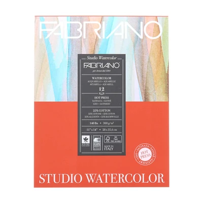 Fabriano® Hot Press Studio Watercolor Pad