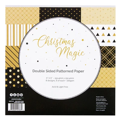 Craft Perfect Christmas Magic Double-Sided Cardstock, 6" x 6"