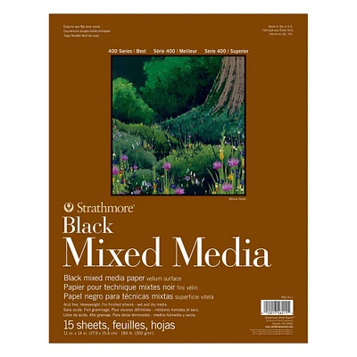 Strathmore® 400 Series Black Mixed Media Paper Pad