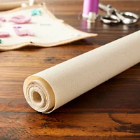 Natural Laminated Canvas Fabric Roll by Loops & Threads®