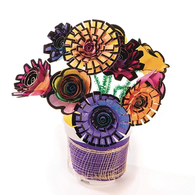 S&S® Worldwide Velvet Art Roll Up Flower, 96ct.