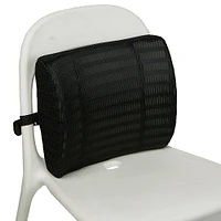 Mind Reader Black Memory Foam Lumbar Back Cushion