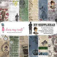 Dress My Craft Single-Sided Paper Pad 6"X6" 24/Pkg-The Gentleman, 12 Designs/2 Each