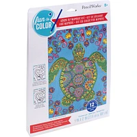 PencilWorks™ Colorful Turtle Color by Number Kit