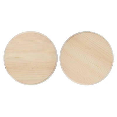 Good Wood by Leisure Arts® 8" Circle Pine Plaque, 2ct.