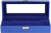 Sapphire Blue Hexa Leather Watch Box