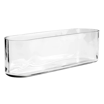 12 Pack: 13" Oval Glass Vase by Ashland®