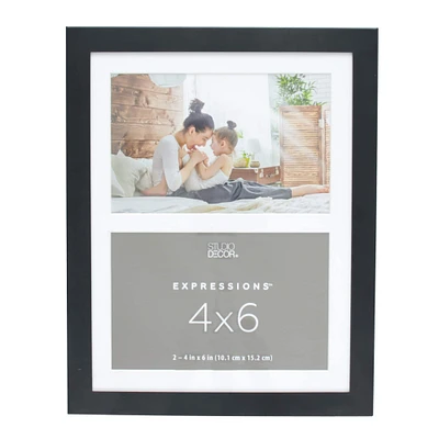 2 Opening Black 4" x 6" Collage Frame, Expressions™ by Studio Décor®