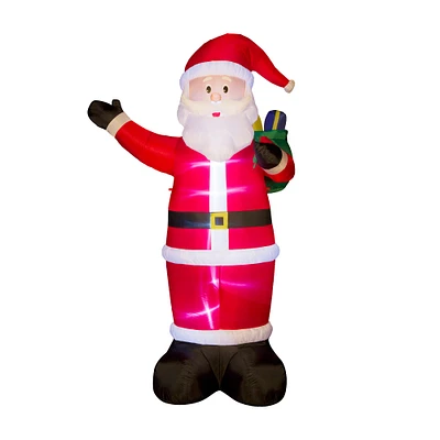 Glitzhome® 12ft. Inflatable Santa With Lights