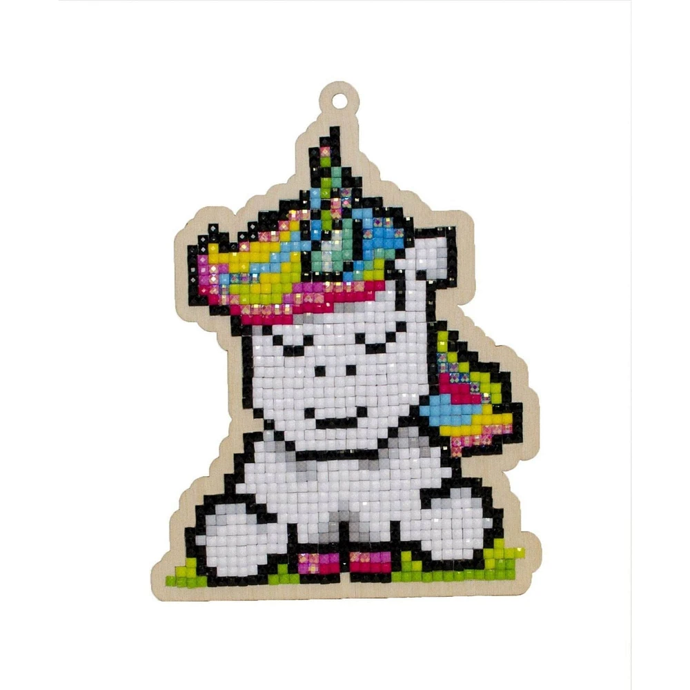 Wizardi Diamond Painting Ornament Kit Rainbow Unicorn