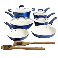 Kenmore® Arlington 12-Piece Metallic Blue Aluminum Ceramic-Coated Nonstick Cookware Set