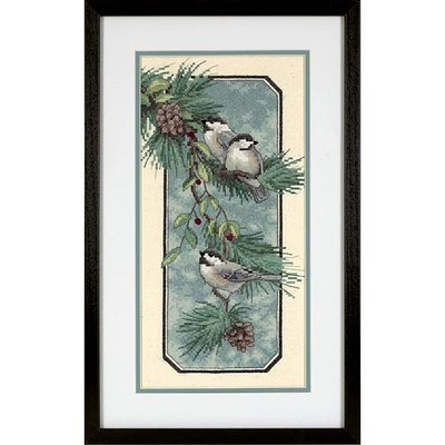 Dimensions® Chickadees on a Branch Stamped Cross Stitch Kit