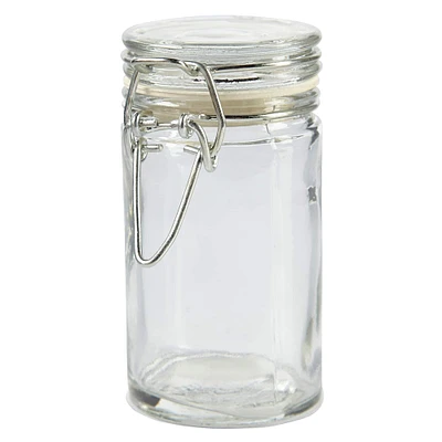 24 Pack: Mini Glass Round Jar with Latch by Ashland®