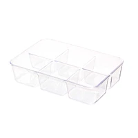 12 Pack: iDesign 6 Compartment Plastic Drawer Organizer